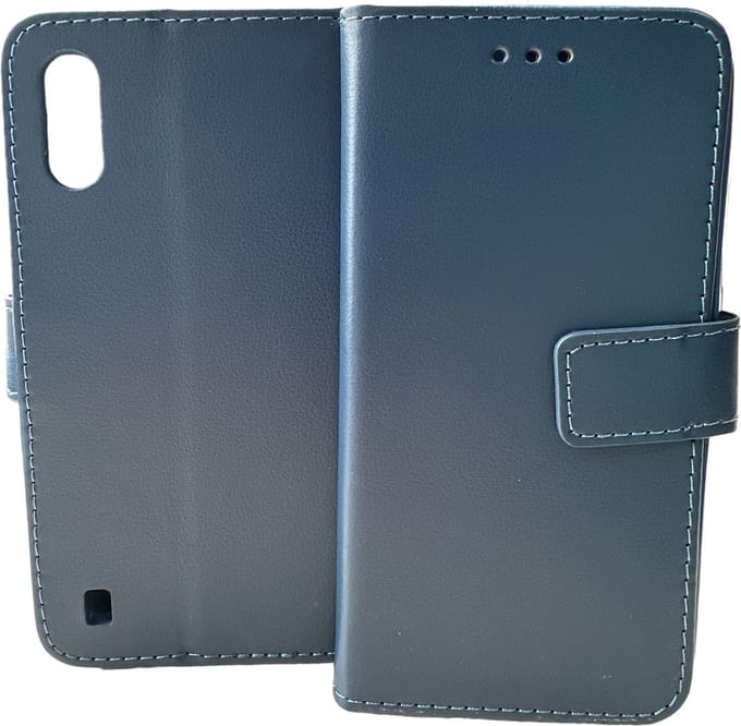 Portemonnee Book Case Hoesje Geschikt voor: Samsung Galaxy A01 - Blauw