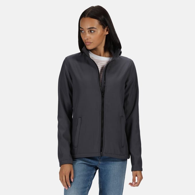 Regatta Dames/Dames Ablaze bedrukbare Soft Shell jas (Afdichting Grijs/Zwart)