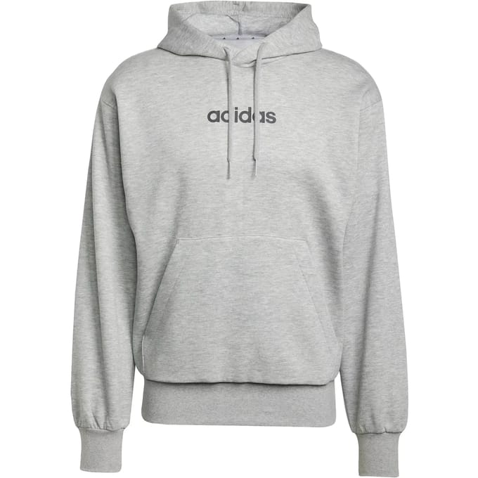 Adidas Essentials Linear Fleece Hoodie Grijs S Man