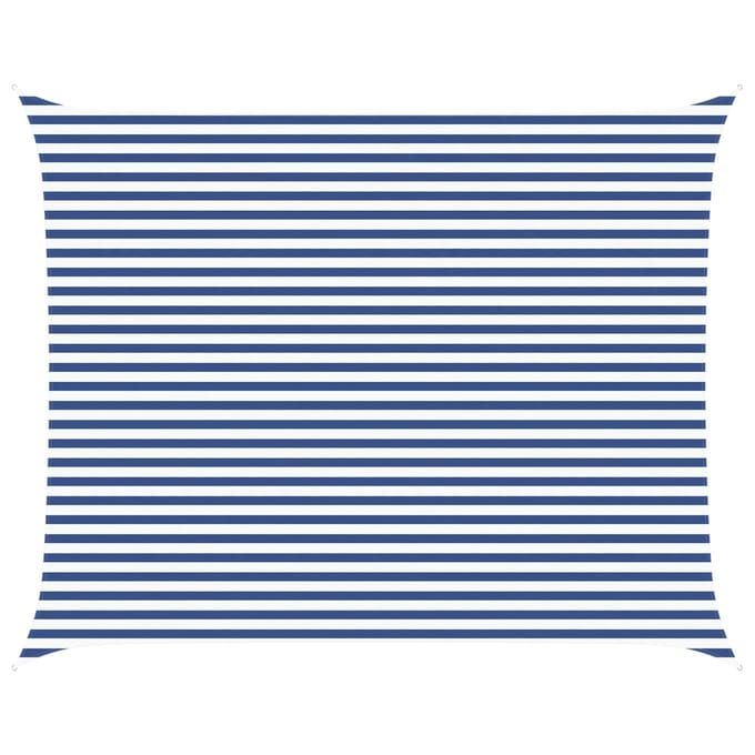vidaXL - Zonneschaduw - Blauw - en - Wit - 4 - x - 5 - m - 100% - Polyester - Oxford
