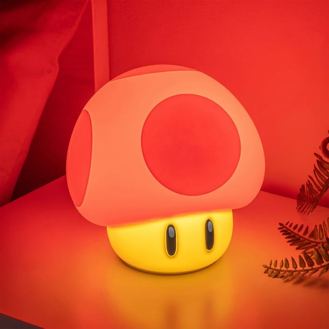 Super Mario Super Mushroom SquishyGlo nachtlamp – oplaadbaar siliconen licht – Paladone