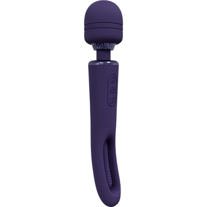 VIVE by Shots - Kiku - Double Ended Wand with Innovative G-Spot Flapping Stimulator - Purple