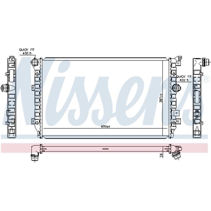 Radiator, motorkoeling NISSENS 65335