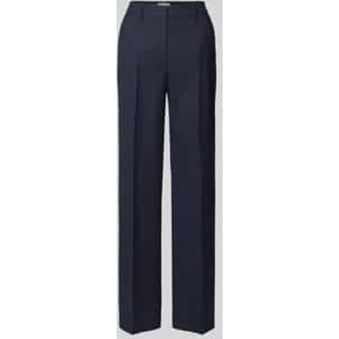 Broek met persplooien en paspelzakken aan de achterkant