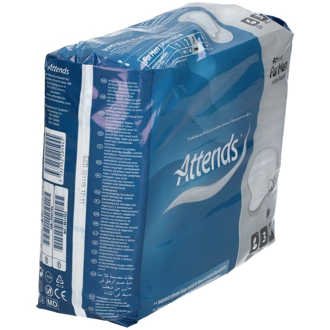 Attends® for Men Shield Level 3 Incontinentie Inlegkruisjes 14 Verband
