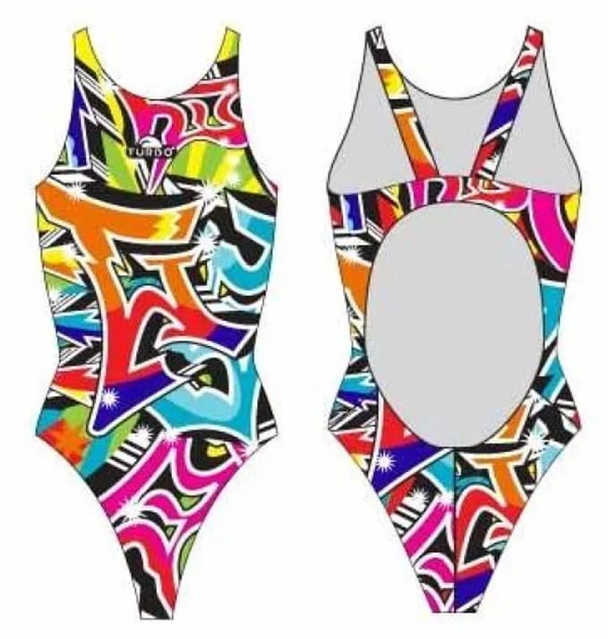 Turbo Graffiti Pro Resist Zwemkleding Veelkleurig M Vrouw