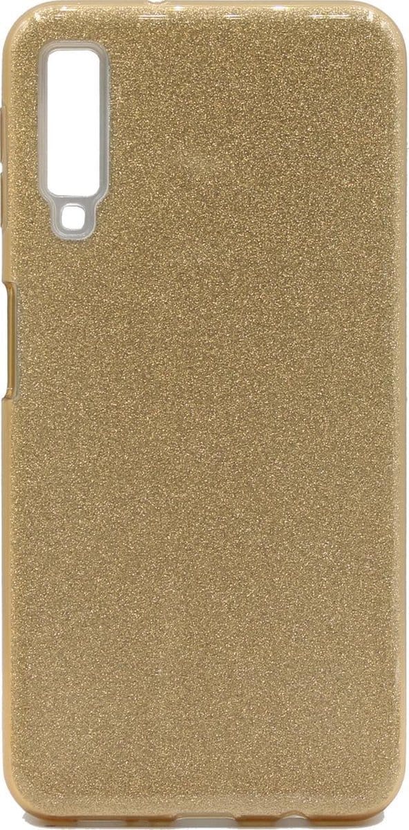 HB Hoesje Geschikt voor Samsung Galaxy A9 2018 - Glitter Back Cover - Gold