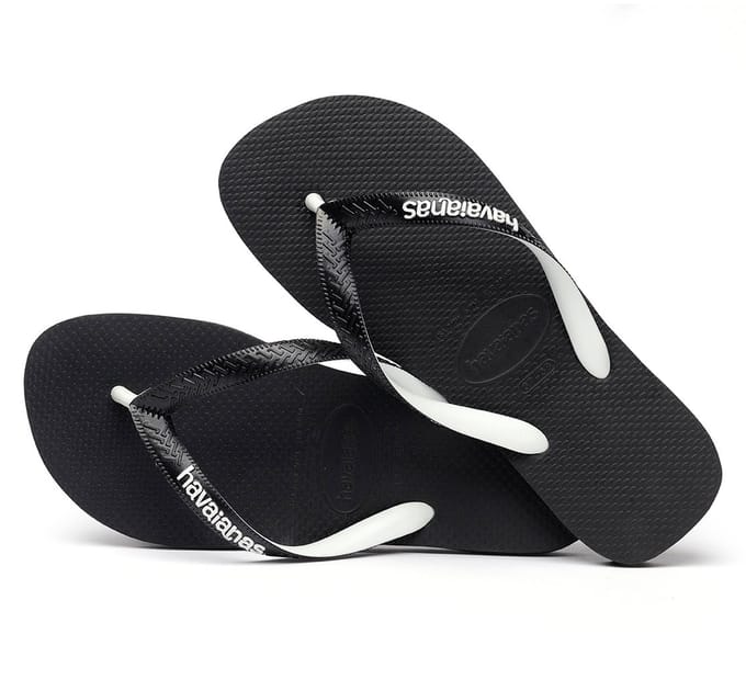 Havaianas Top Mix Unisex Slippers - Zwart/Wit - Maat 23/24