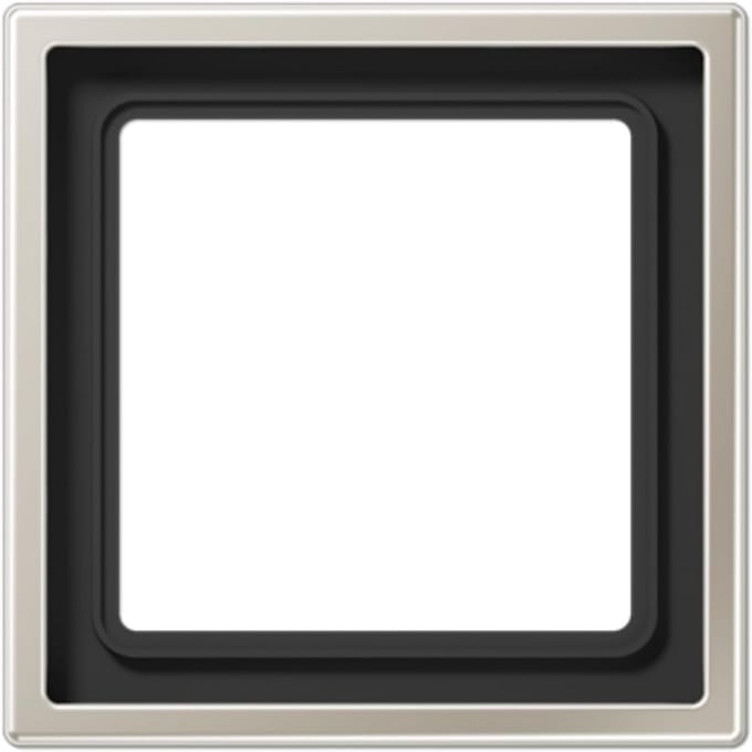 Enkel Wandcontactdoos Frame RVS Zilver Horizontaal en Verticaal Monteerbaar