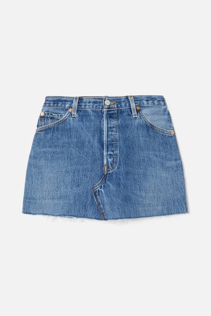 RE/DONE Mini Skirt Indigo Taglia: W25 | Minigonne Outlet | Donna | Blu