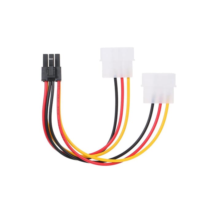 4p naar 6p voedingskabel Grafische videokaart 4-pins Molex naar 6-pins PCI-Express PCIE-voedingskabel white