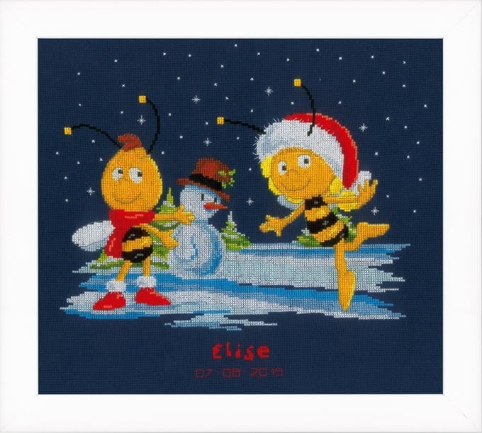 Telpakket kit MDB Maya en Willy in de sneeuw  - Vervaco - PN-0153556