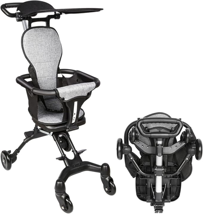 Compacte kinderwagen - Lichte buggy - Dagelijks gebruik - Met één hand kantelbaar - 55 x 33 x 865 cm