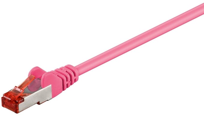 Goobay CAT 6 Patch Cable, S/FTP (PiMF), magenta 2 m