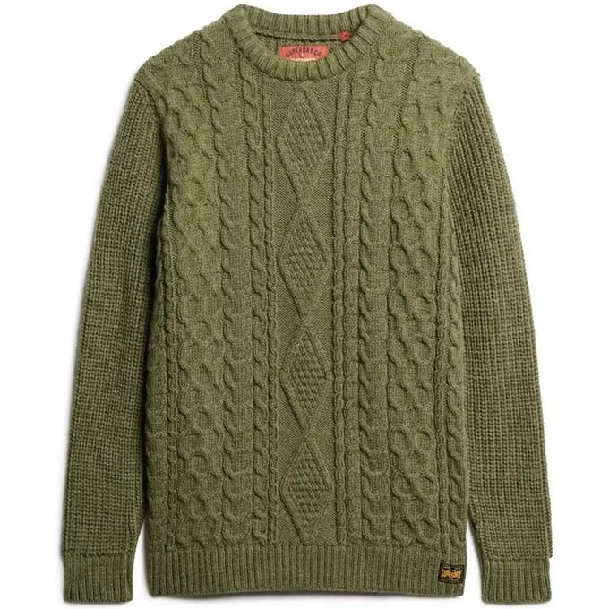 Superdry JACOB CABLE JUMPER Heren Trui - Maat L