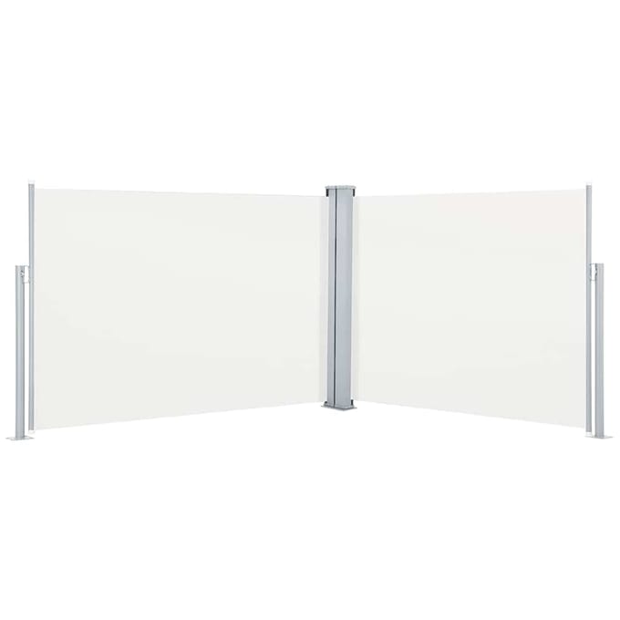vidaXL - Windscherm - uittrekbaar - 100x1000 - cm - crème