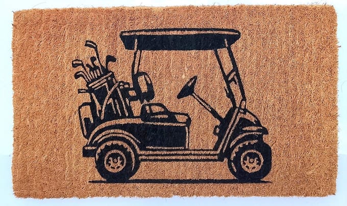 Deurmat Kokos handgeweven golfkar 75cm