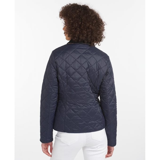 Gewatteerd jack met kraag van corduroy, model 'Deveron'