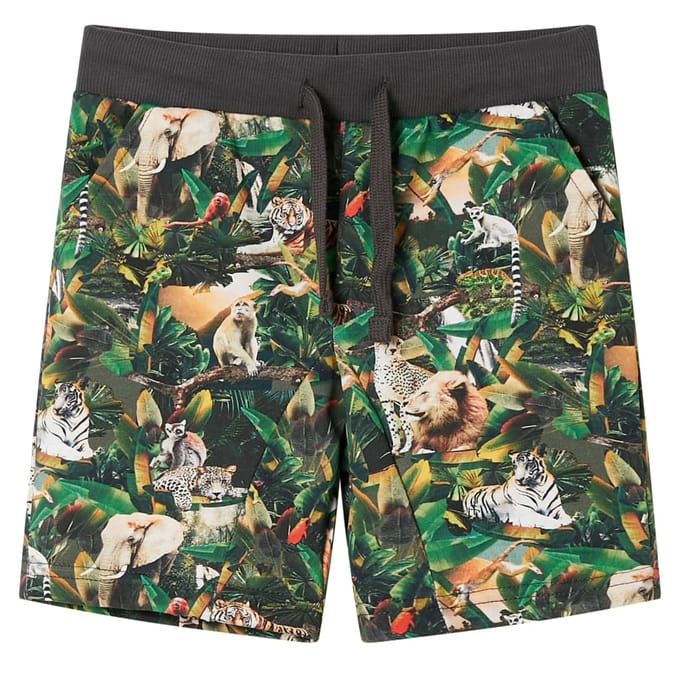 vidaXL - Kindershorts - met - trekkoord - 104 - oudpetrol