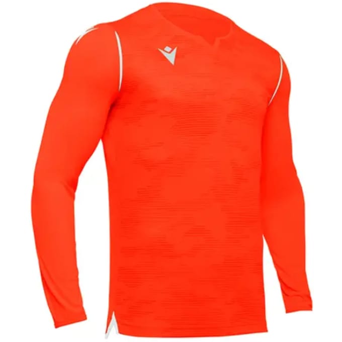 Macron Ares Keepershirt Lange Mouw Kinderen - Oranje / Wit | Maat: 7-8 Y