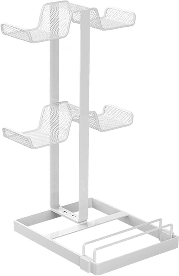 Controllerstandaard - Houder Koptelefoon - Bureau Organiseren - Dubbele Laag - 30.5 x 16.5 cm - Wit