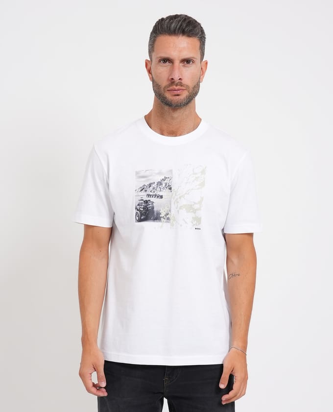 Boss T-shirt en Polo Bianco