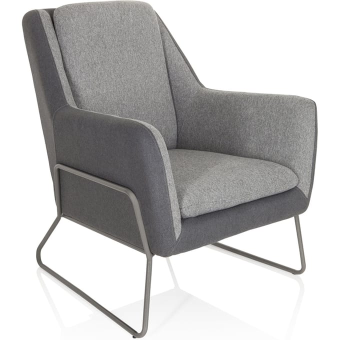 LAGUN | 1-Zits - Gestoffeerde fauteuil Lichtgrijs / donkergrijs