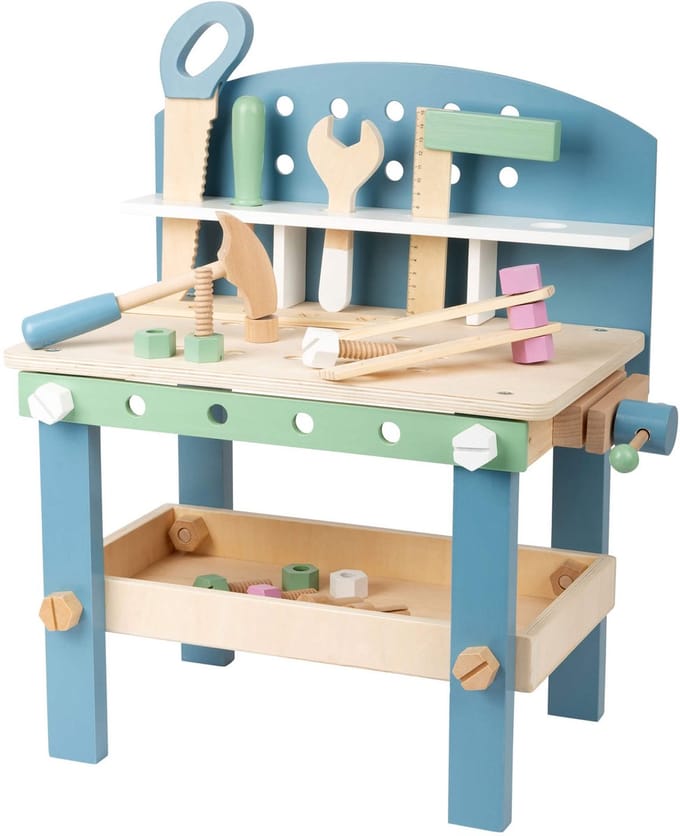 Small Foot - Wooden Workbench Compact Nordic 22dlg.