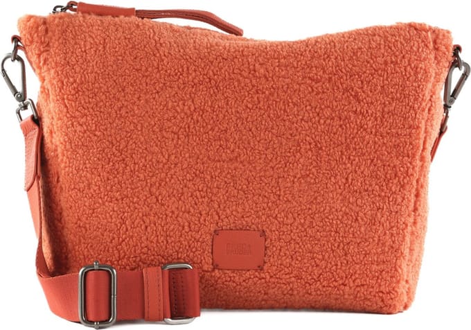 FREDsBRUDER Leren Schoudertas Ava Big Crossbag Orange Oranje