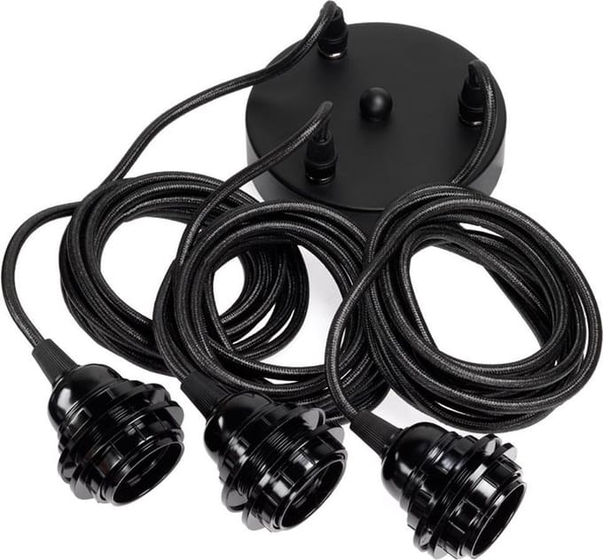 Lampfitting voor Plafond - Zwart - 3 Fittings