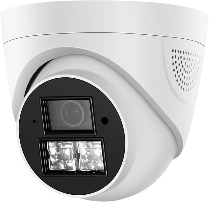 Beveiligingscamera - Bewakingscamera IP Camera - Huis Beveiligen - Nachtkleur Zicht - 4 MP - Wit