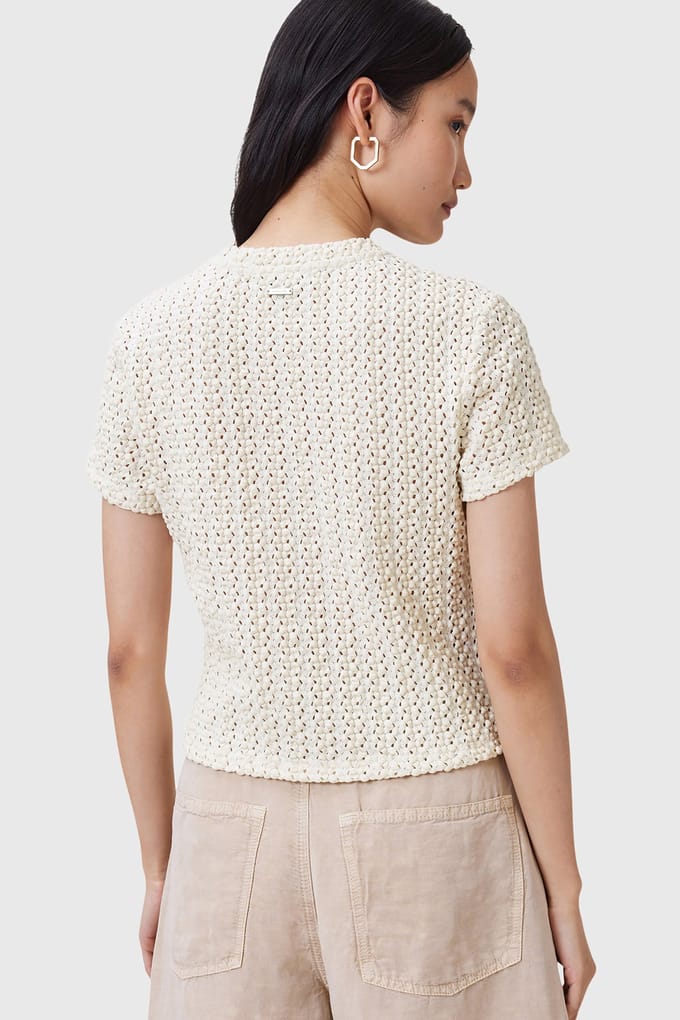 AllSaints Karma Stevie Tee Chalk White Taglia: 2 | Magliette intime Outlet | Donna | Bianco