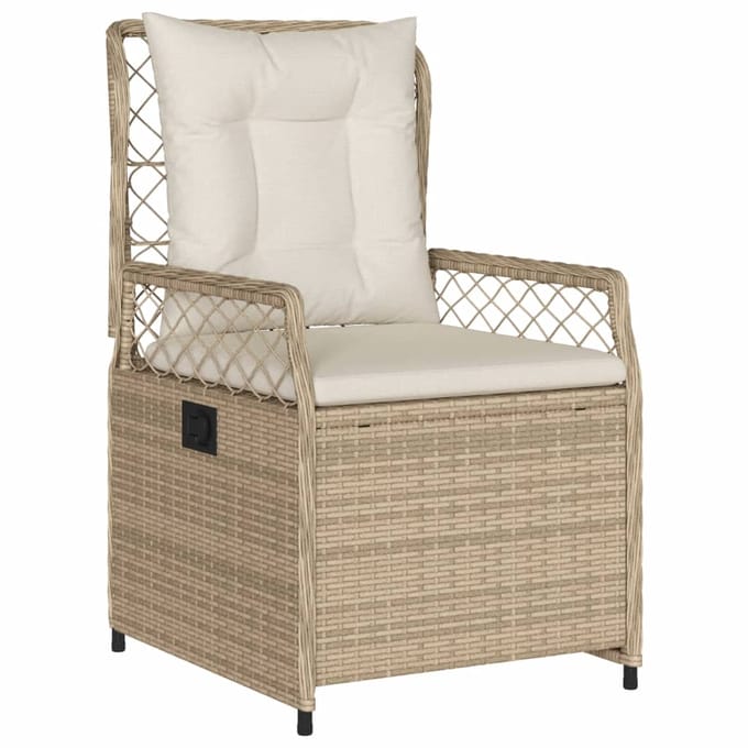 vidaXL - 9-delige - Tuinset - met - kussens - poly - rattan - beige