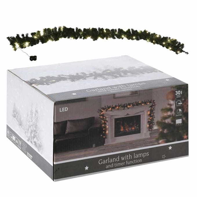 Nampook Guirlande - Inclusief 30 LED lampjes - op Batterijen - 270cm