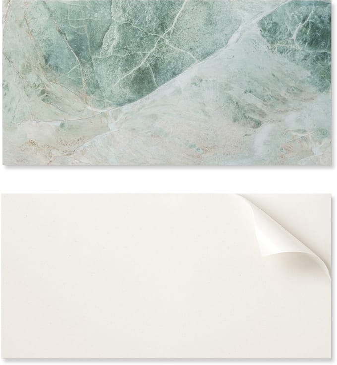 Set vinyltegels met natuursteenprint, 10x40x20 cm