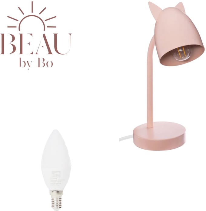 BEAU by Bo Bureaulamp Roze oortjes met LED lampen E14