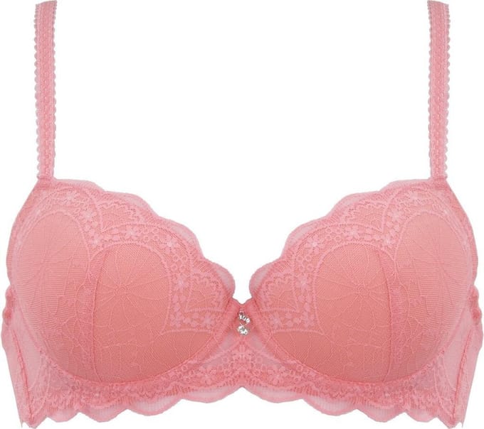 Naturana padded lace beugel BH maat 80G apricot