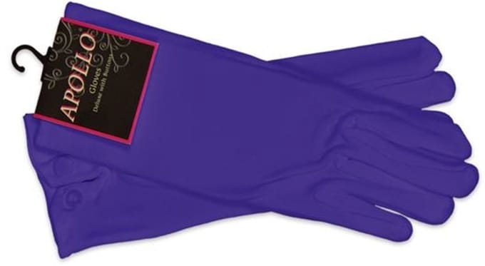 Sinterklaas Handschoenen - Paars met Drukknoop - Maat M