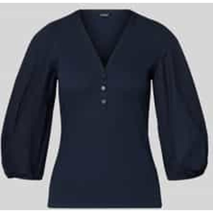 Blouseshirt met V-hals en 3/4-mouwen, model 'CHANTZ'