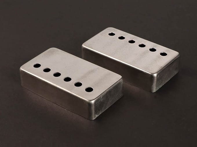 Boston MRC-LP59PC LP humbucker pickup cover 2/set, nikkel relic