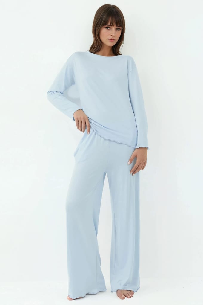 Gezellig Relaxed Fit Lange Mouwen Pyjama Set