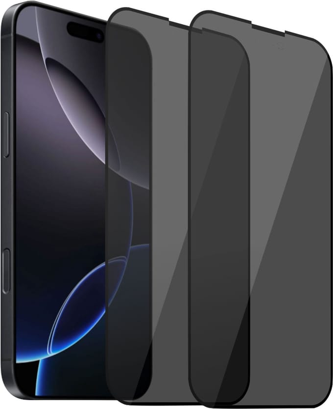 2x Geschikt voor Apple iPhone 16 Pro - Privacy Screenprotector - Beschermglas - Privé GuardCover