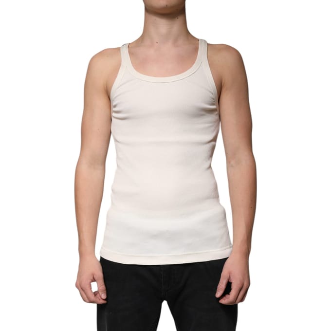 Geribbelde Tanktop Klassieke Stijl