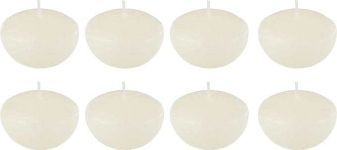 J-Line drijfkaars - wit - small - 4U - doos van 8