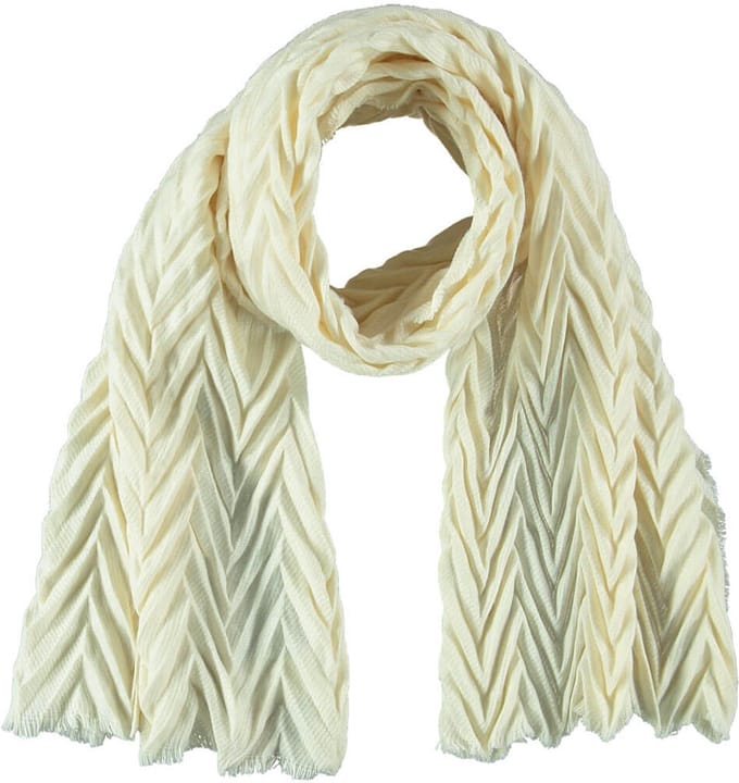 Sarlini Langwerpige Woven Plisse Sjaal Wit