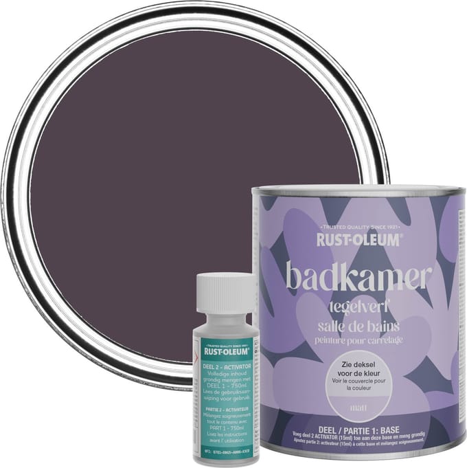 Rust-Oleum Donkerpaars Badkamer Tegelverf Matt - Druivensap 750ml