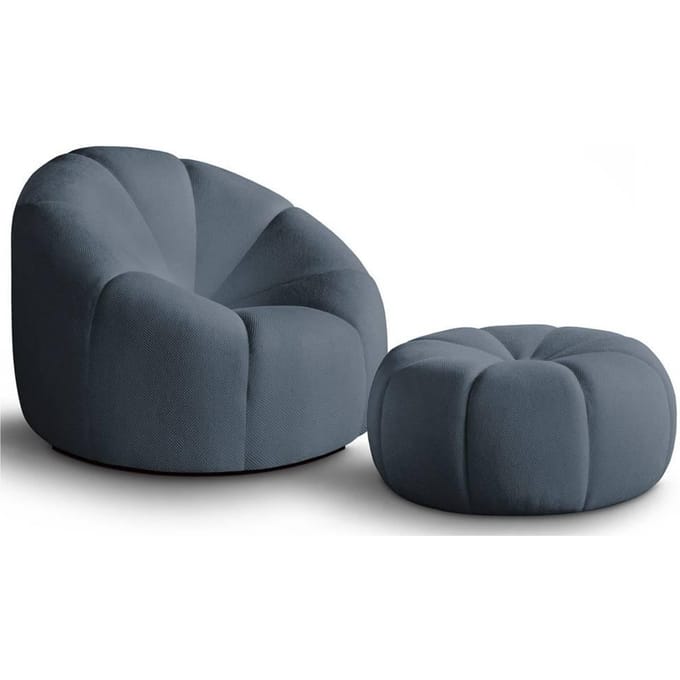 Fauteuil met poef Plush | NADUVI Collection