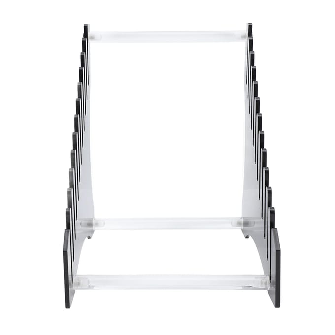 Opbergrek voor platen 12 sleuven Acryl Vinylplaten Organizer Eenvoudige montage Toegang Platenstandaard voor zwart