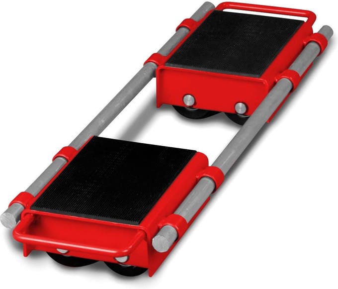 Set transportrollen 6 ton 2 plateaus regelbare lengte MW Tools SRC6