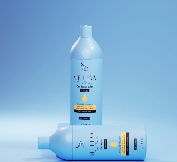 Zap Me Leva Beauté Hydraterende Shampoo en Conditioner met Omega 3 en Vitamine C - 2x1L